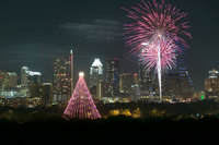 Tree of Lights ~ Austin Skyline ~ Fireworks